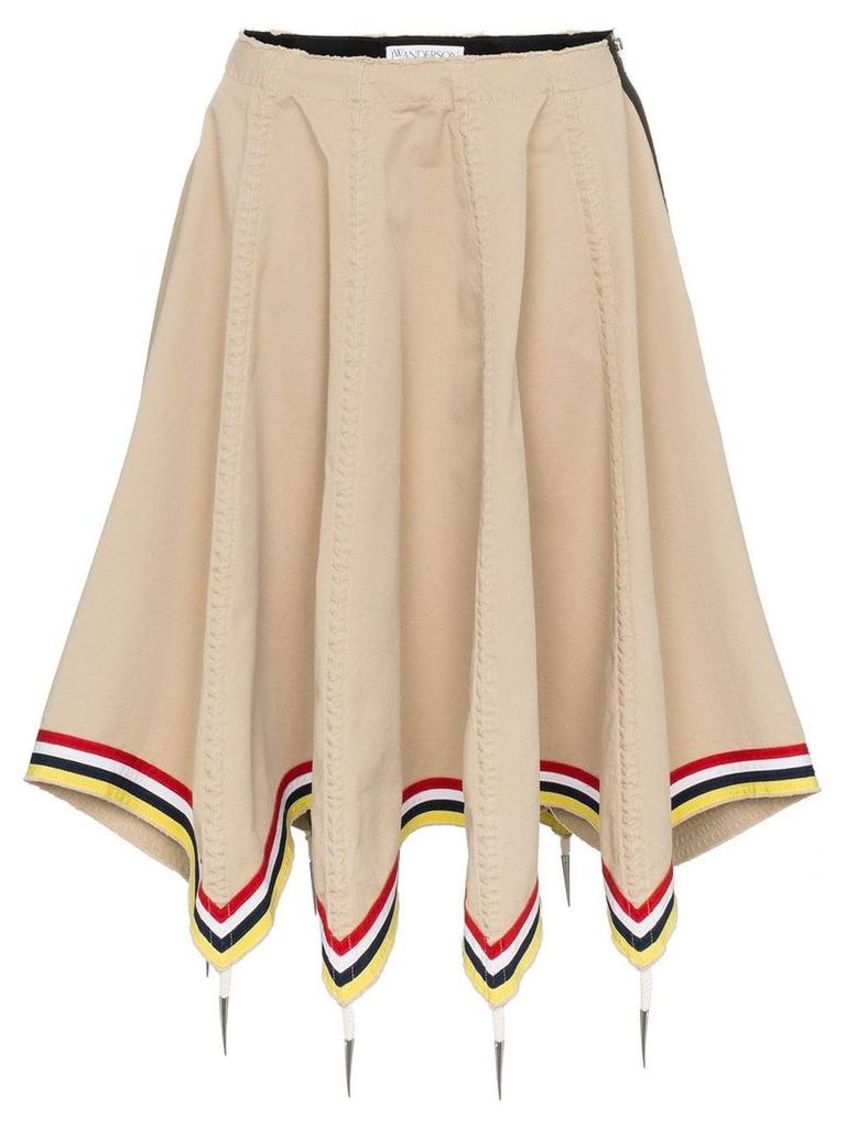JW Anderson flax umbrella skirt - Neutrals