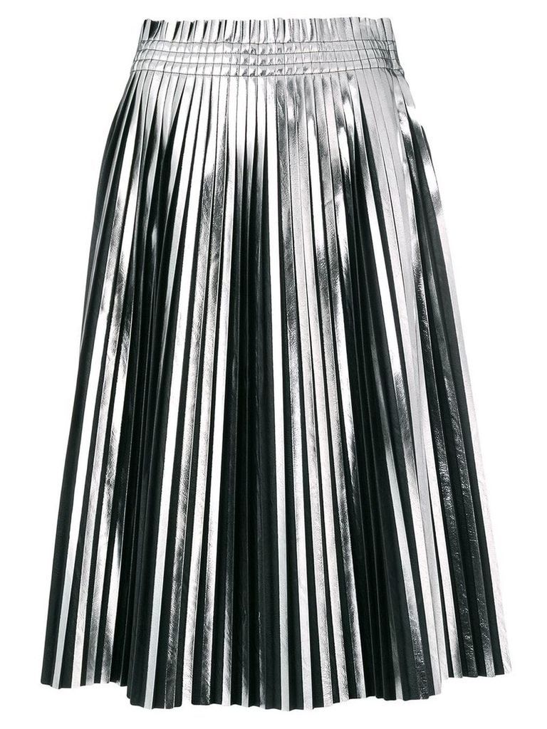 MM6 Maison Margiela pleated metallic skirt - Black