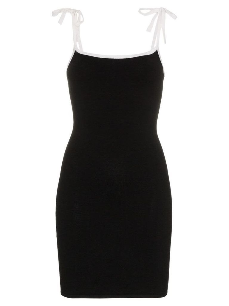 JoosTricot Strappy silk-blend mini-dress - Black