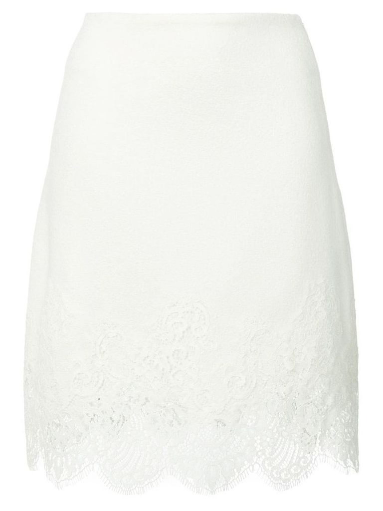 Ermanno Scervino lace trim skirt - White