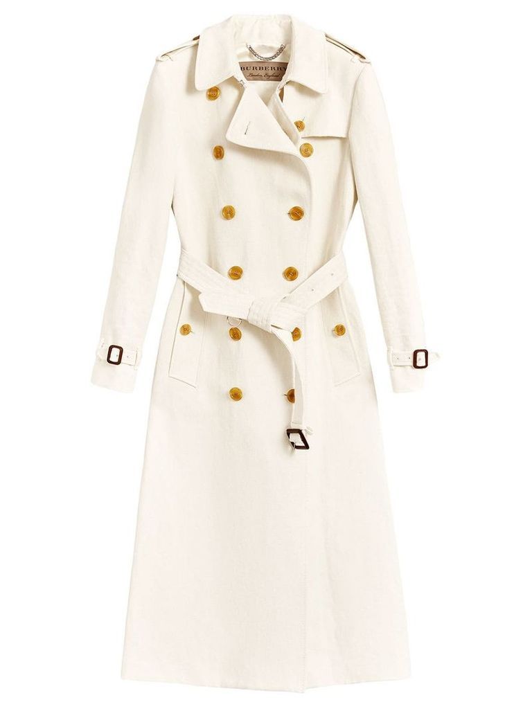 Burberry double breasted trench coat - White