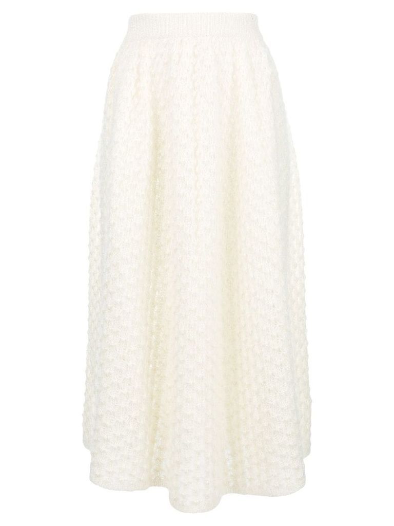 Jil Sander bubble knit skirt - White