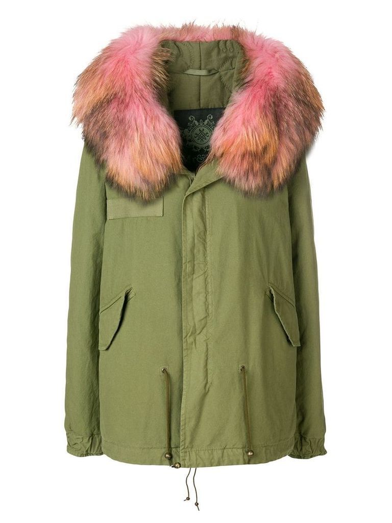 Mr & Mrs Italy hooded fur trim parka - Green