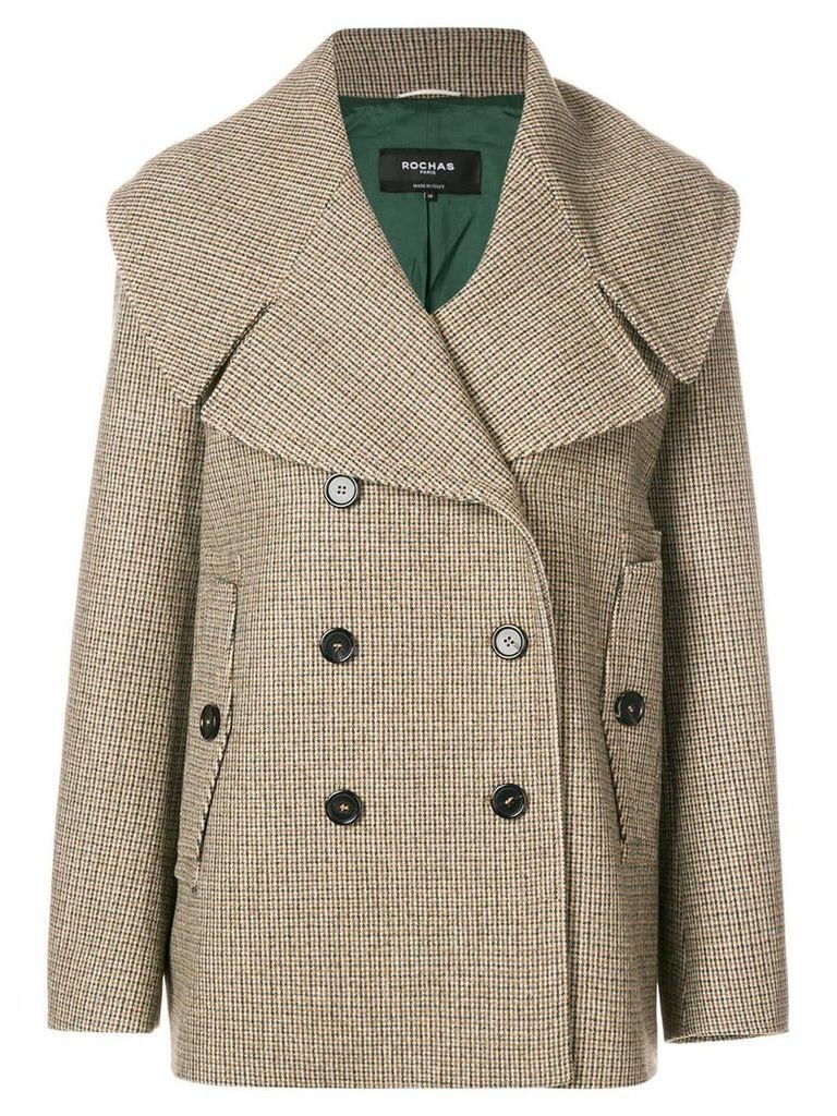 Rochas buttoned coat - Neutrals