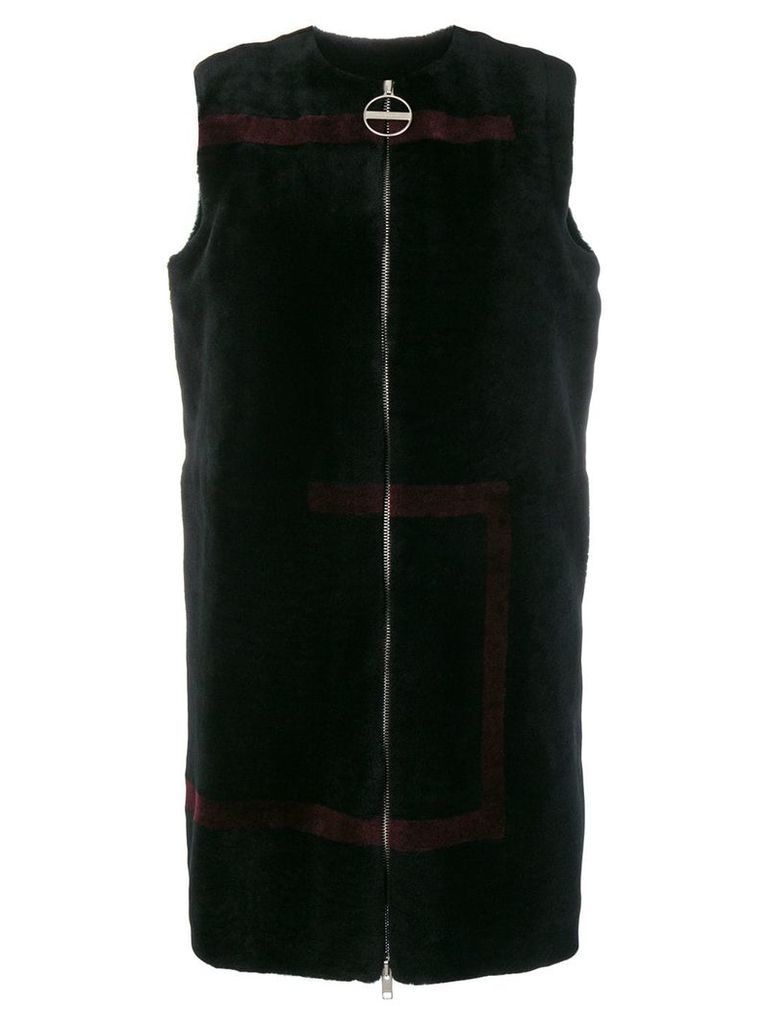 Givenchy G motif shearling coat - Black