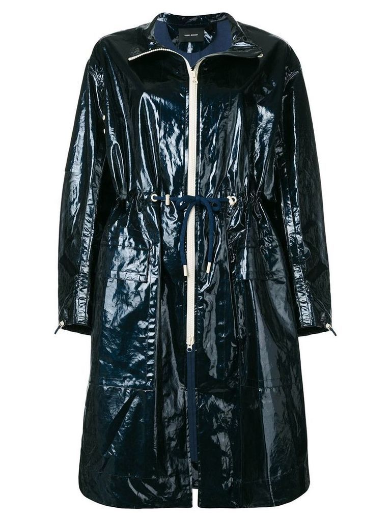 Isabel Marant drawstring waisted raincoat - Blue