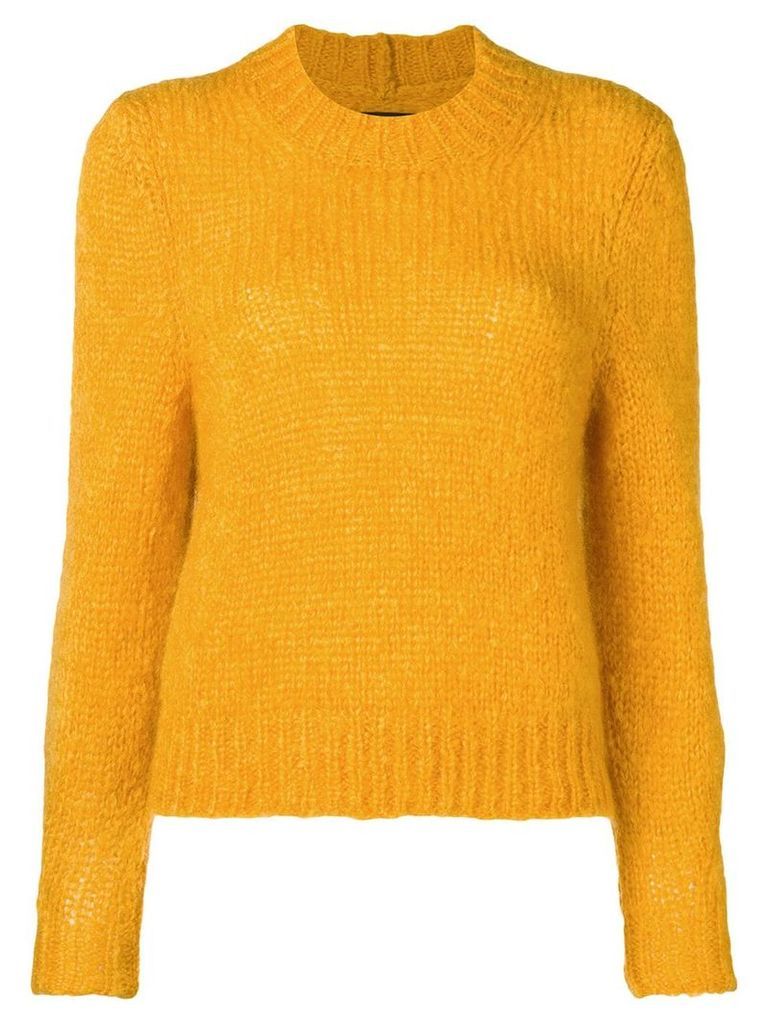 Isabel Marant cropped chunky knit sweater - Orange