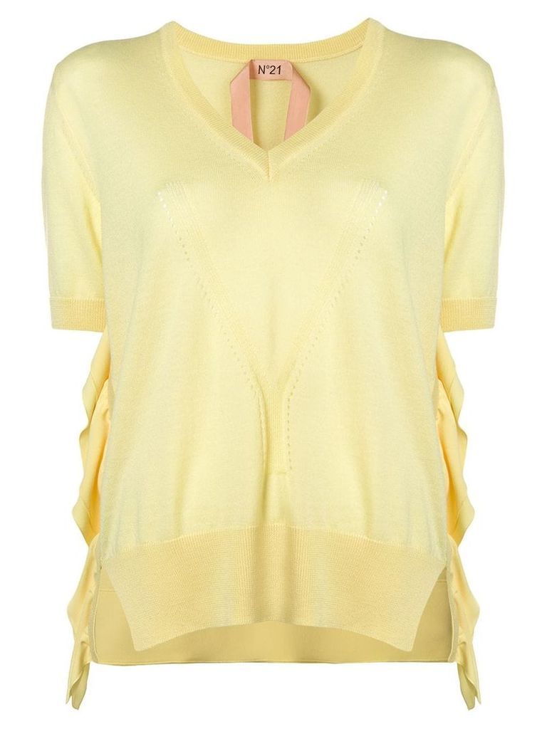 Nº21 short-sleeve knitted top - Yellow