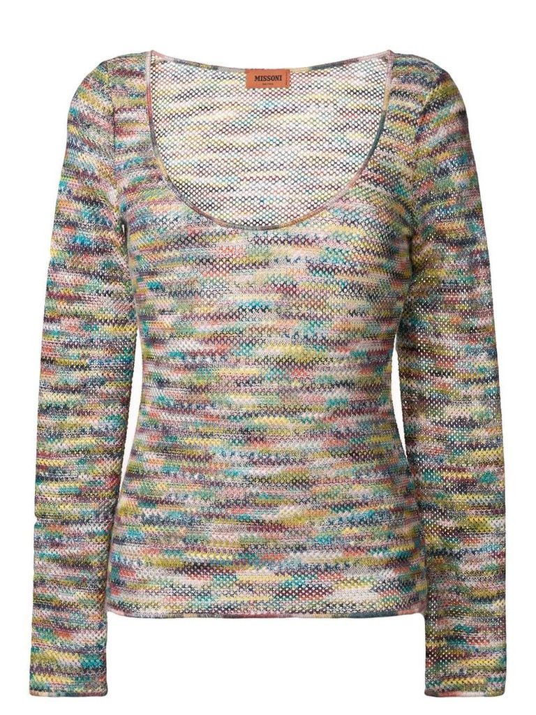 Missoni long-sleeve embroidered sweater - Pink