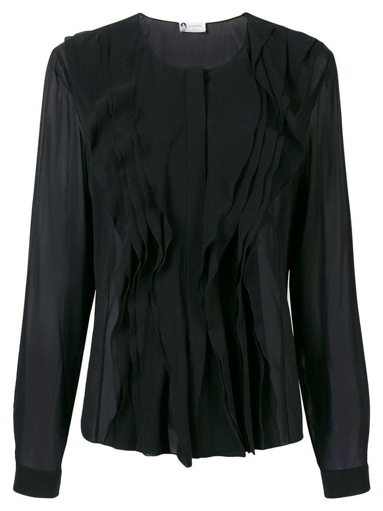 LANVIN ruffle-trim blouse - Black