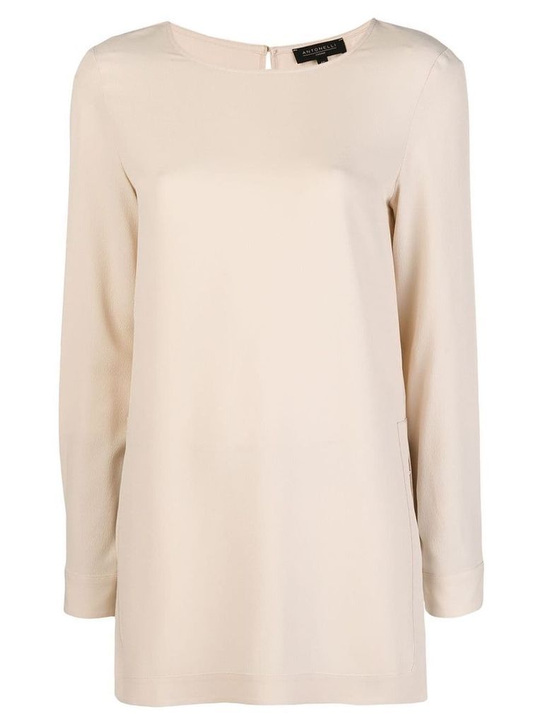 Antonelli piped sleeve blouse - NEUTRALS