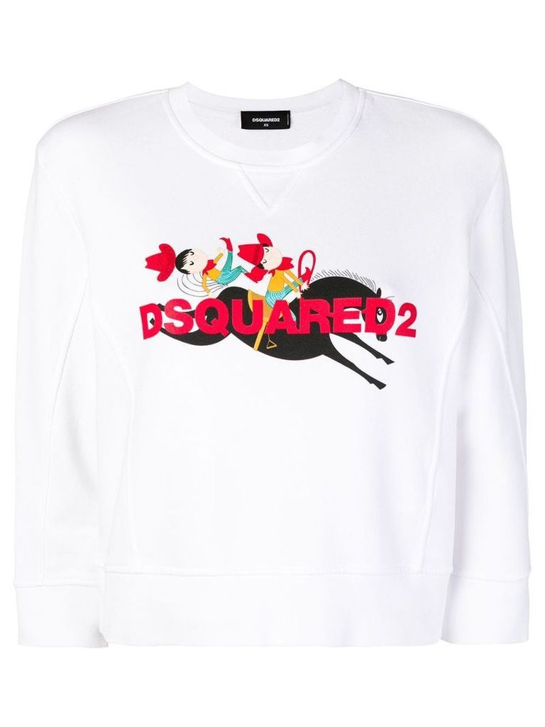Dsquared2 Cowboy print sweatshirt - White