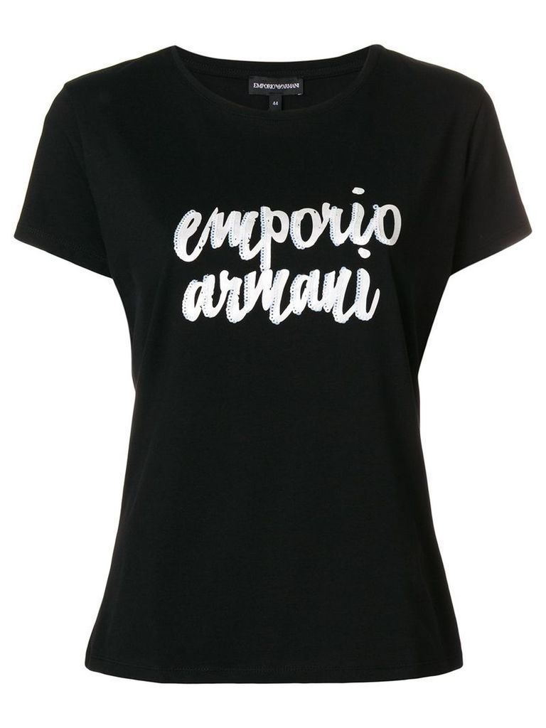 Emporio Armani logo patch T-shirt - Black