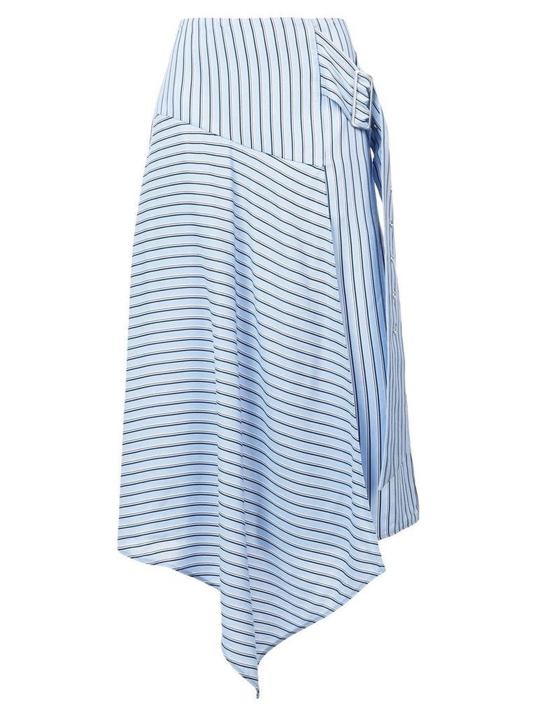 Tibi striped asymmetric skirt - Blue