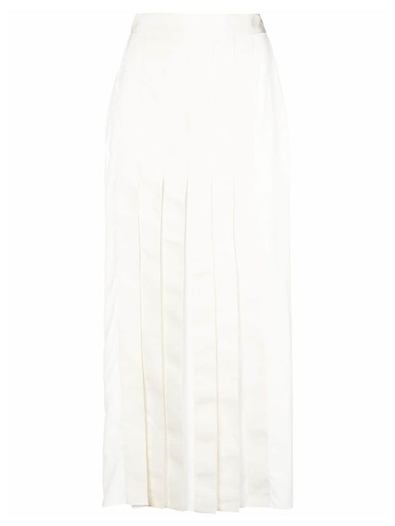 Ports 1961 pleated flared midi skirt - White