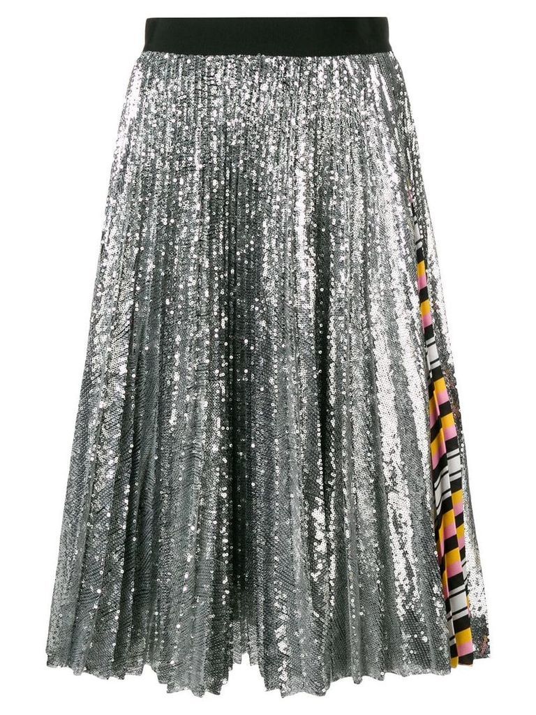 MSGM metallic pleated skirt
