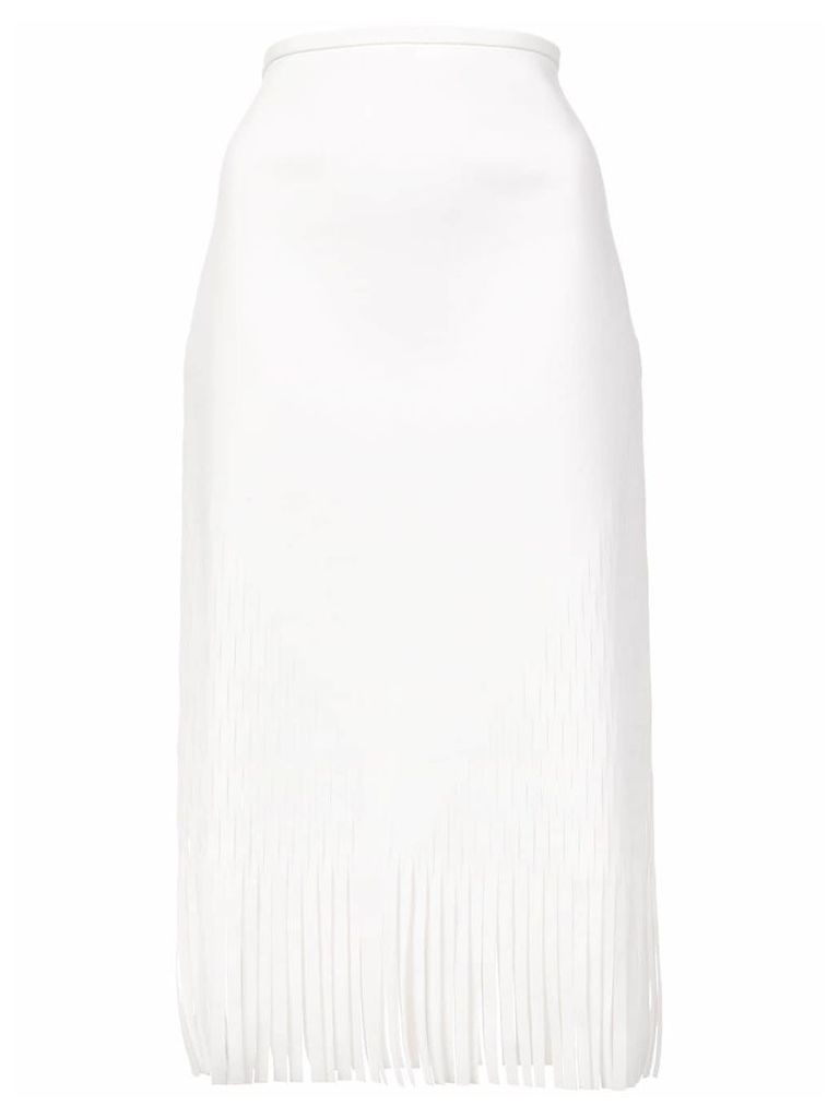 Dion Lee triangle perforated skirt - White