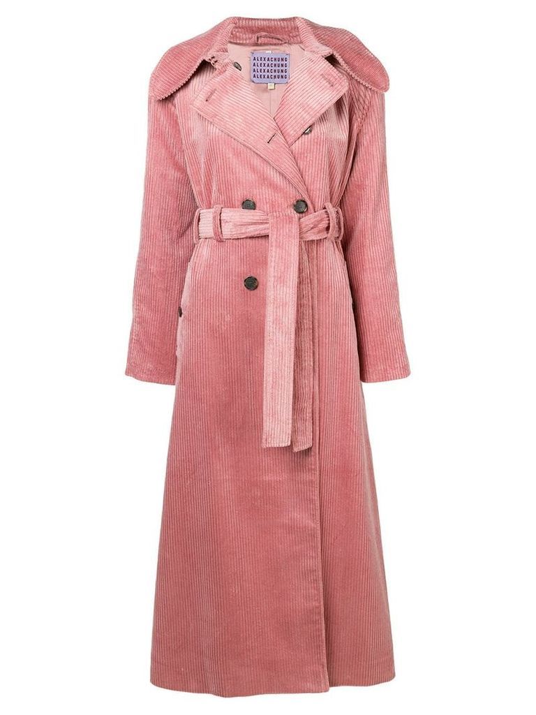 Alexa Chung double breasted corduroy coat - PINK