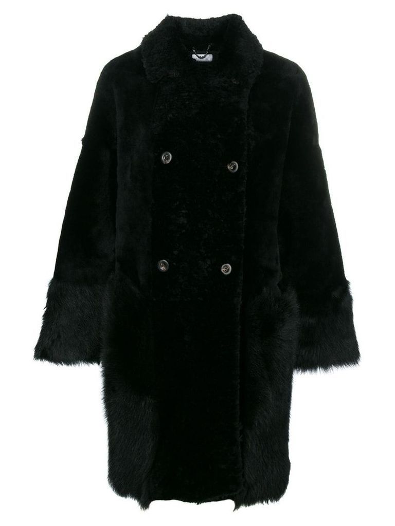 Desa Collection double-breasted fitted coat - Black