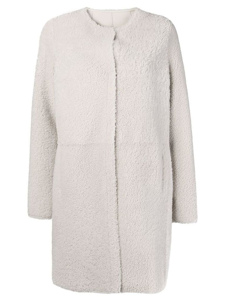 Yves Salomon reversible shearling coat - White