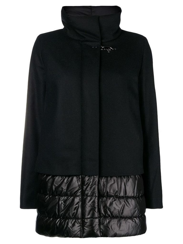 Fay shell-panelled coat - Black