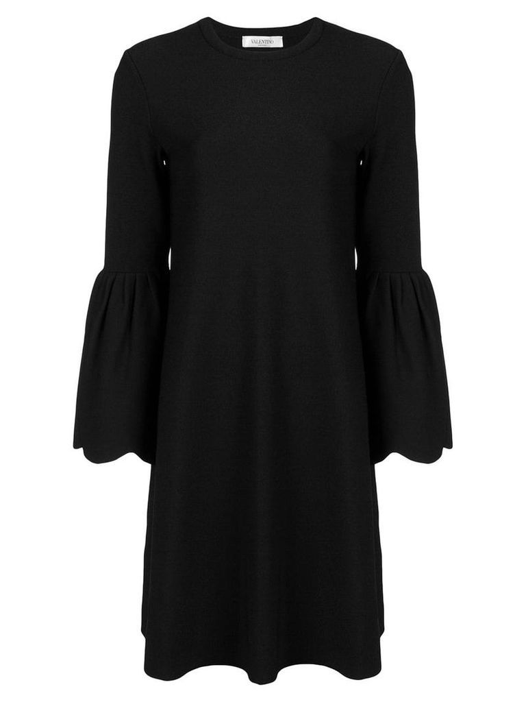 Valentino Bell sleeved Aline dress - Black