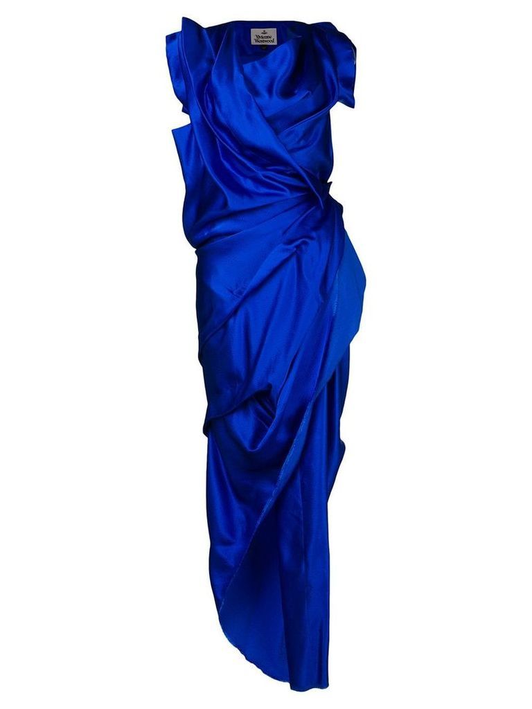 Vivienne Westwood ruched asymmetric dress - Blue