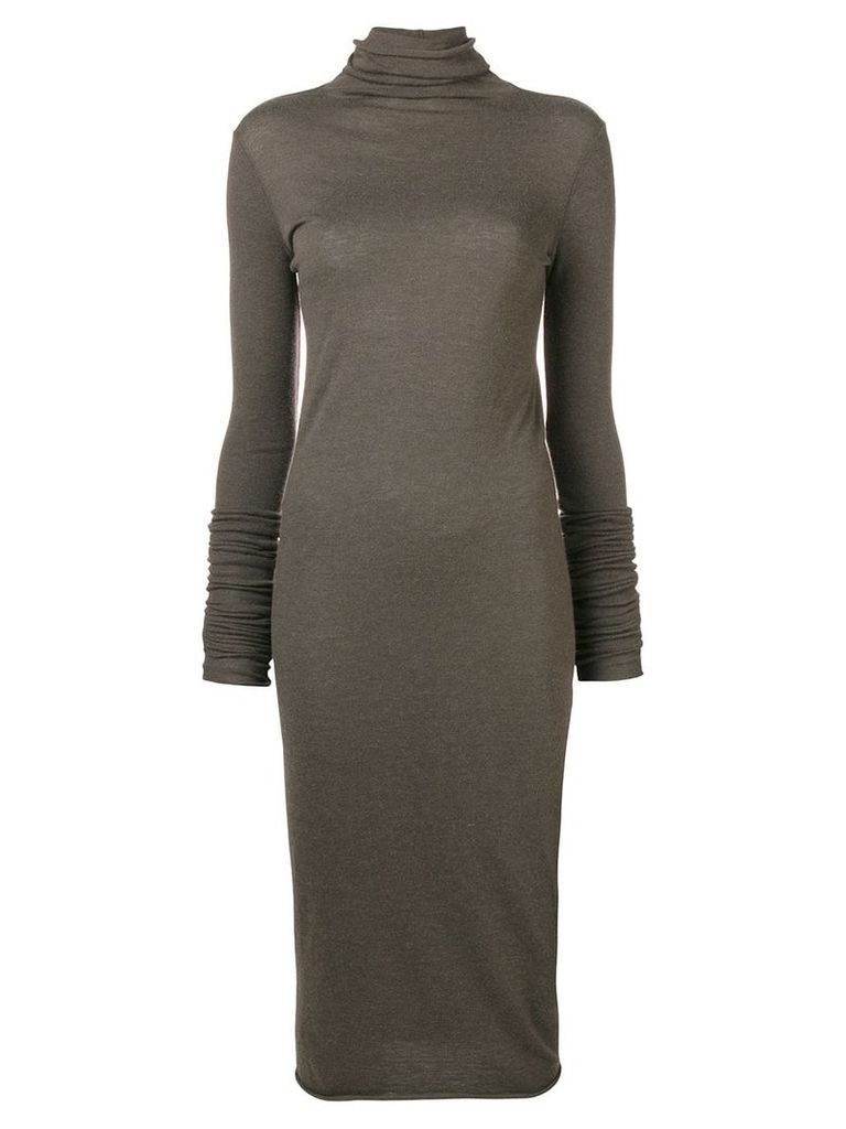 Rick Owens Lilies fitted turtleneck dress - Green