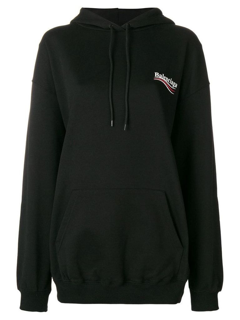 Balenciaga oversized logo hoodie - Black