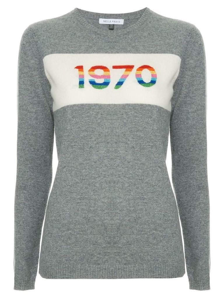 Bella Freud 1970 print sweater - Grey