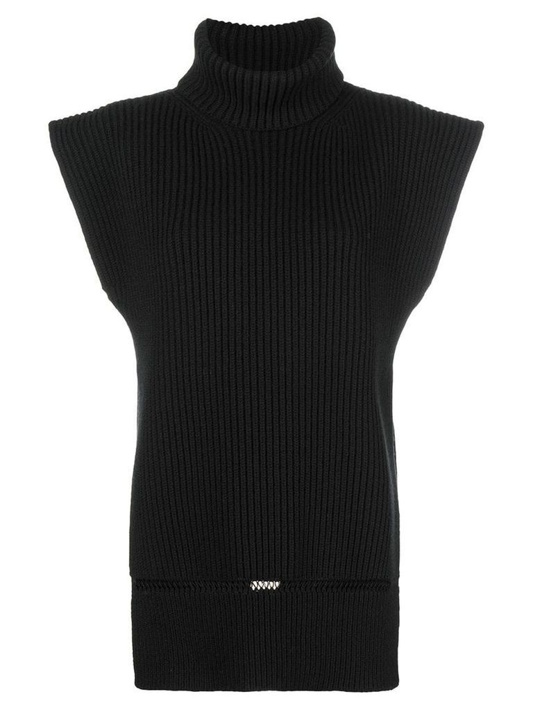 Alexander McQueen roll neck knit top - Black