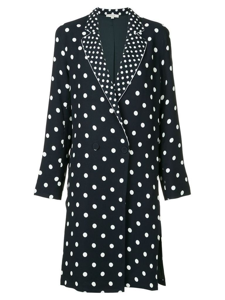 Layeur polka dot longline jacket - Black