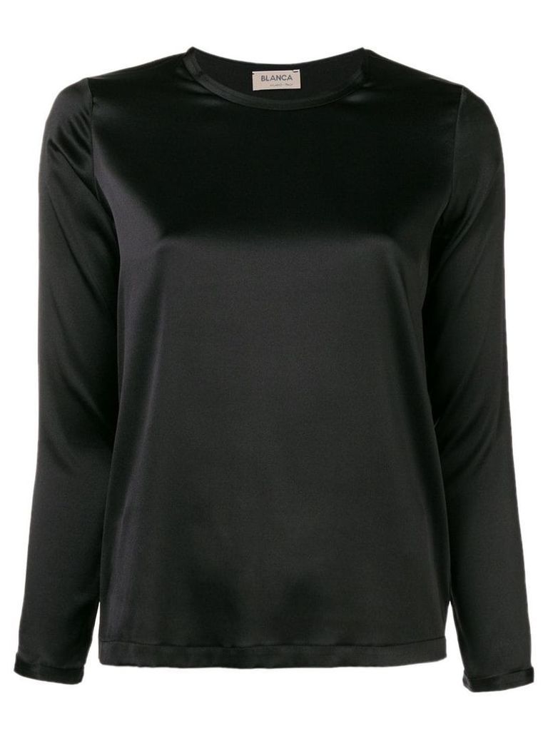 Blanca Vita round neck blouse - Black