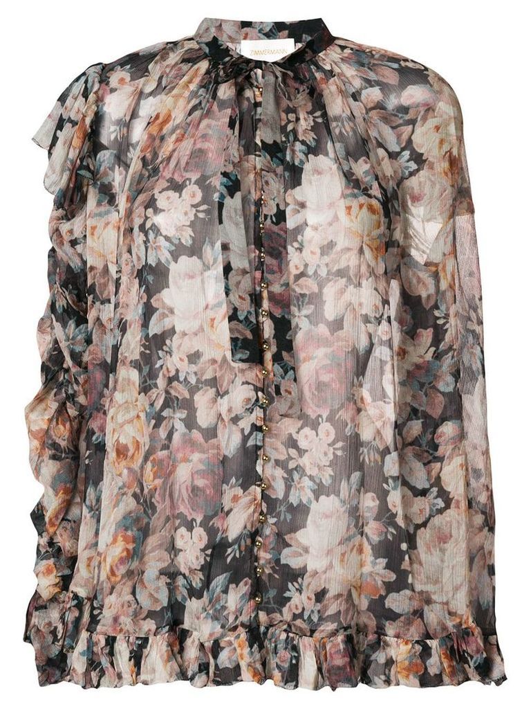 Zimmermann floral print blouse - Black