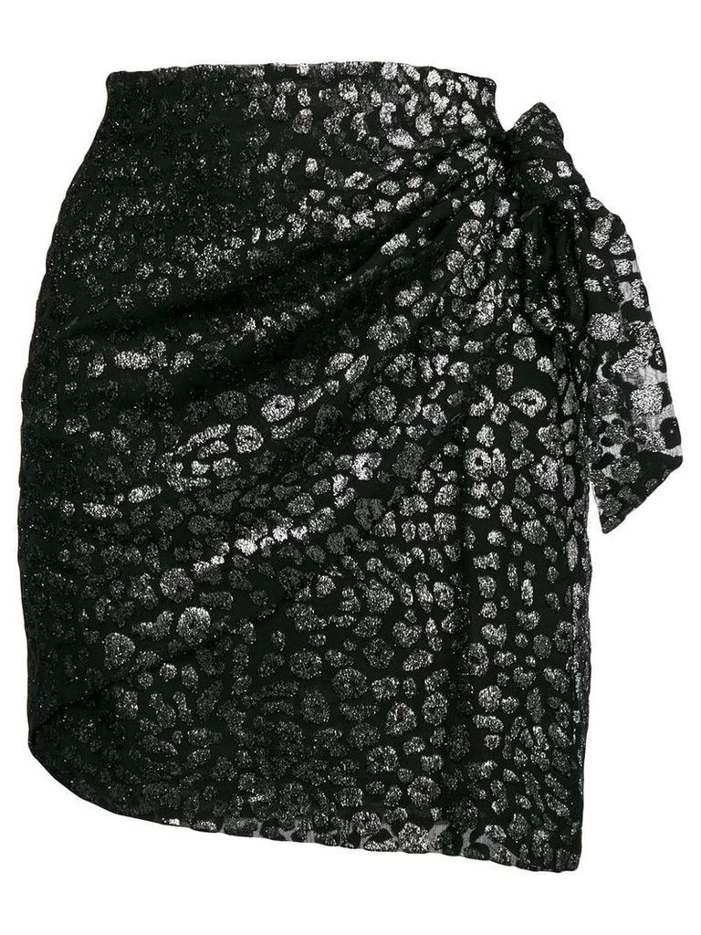 Iro leopard pattern skirt - Black