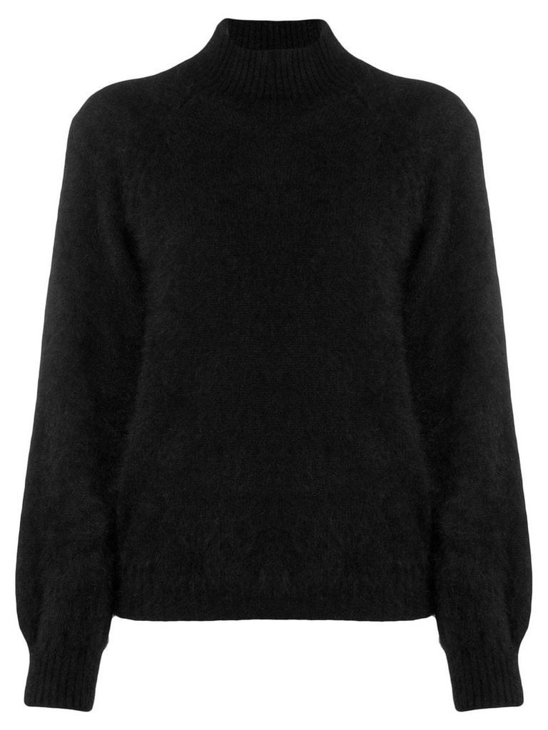 Alberta Ferretti basic furry jumper - Black