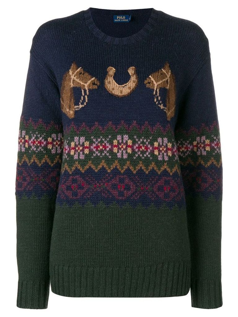 Polo Ralph Lauren motif knit sweater - Blue
