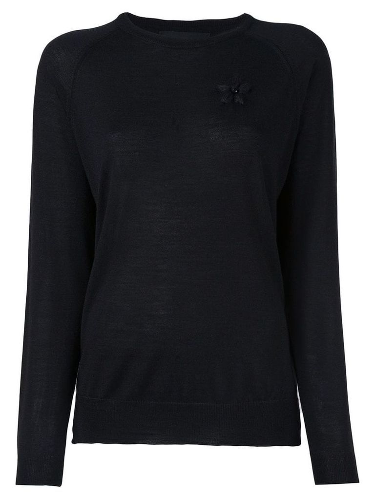 Simone Rocha embroidered detail sweater - Black