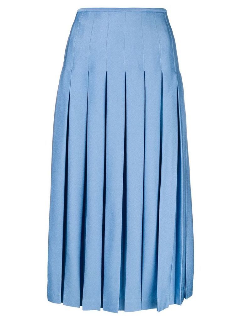 Victoria Beckham pleated midi skirt - Blue