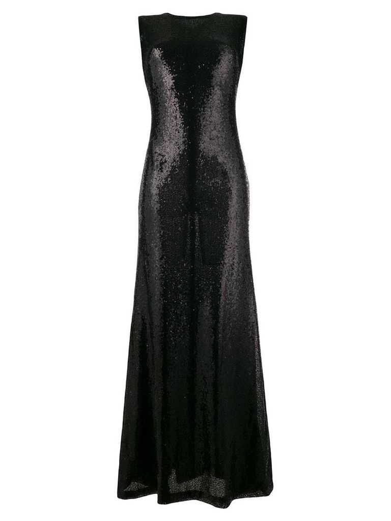 P.A.R.O.S.H. sleeveless sequin long dress - Black