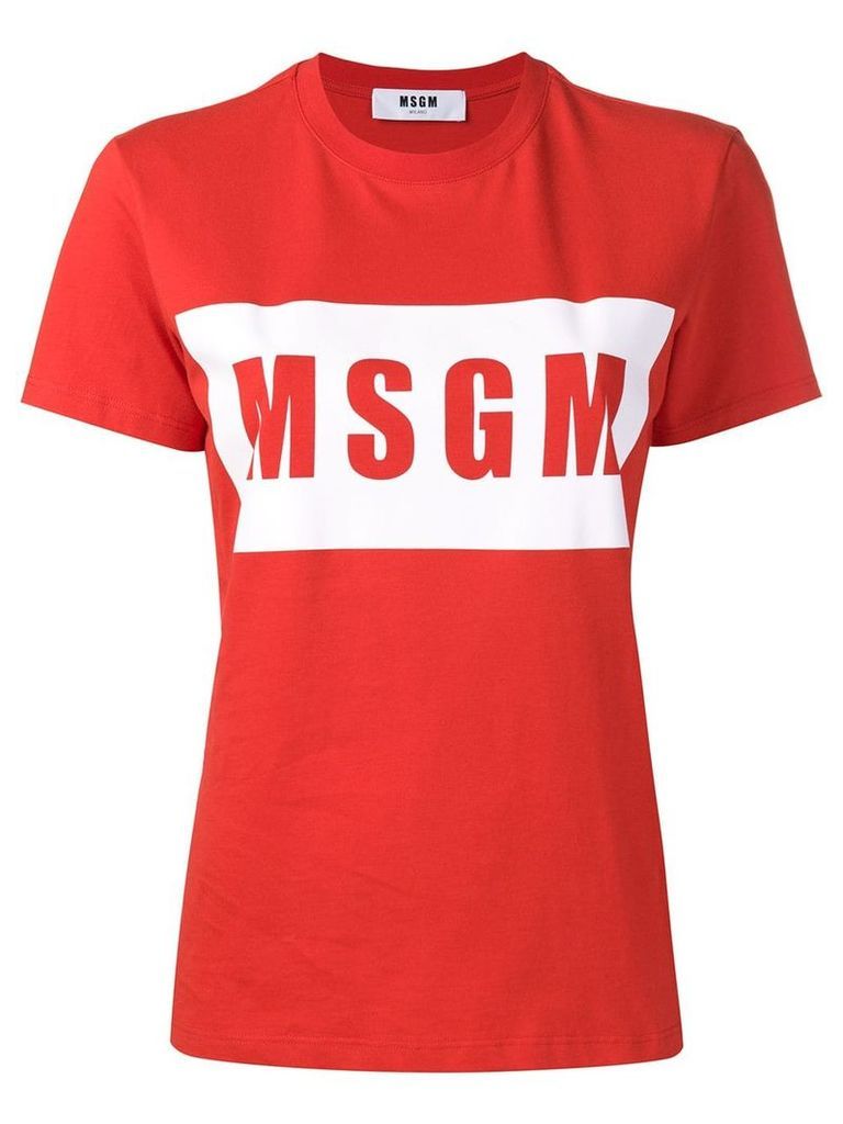 MSGM logo print T-shirt - Red