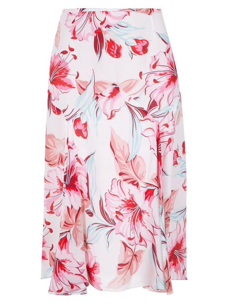Reinaldo Lourenço silk floral skirt - PINK