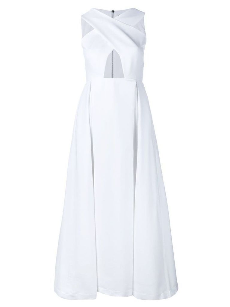 Preen By Thornton Bregazzi Sleeveless Cross Body Dress - White