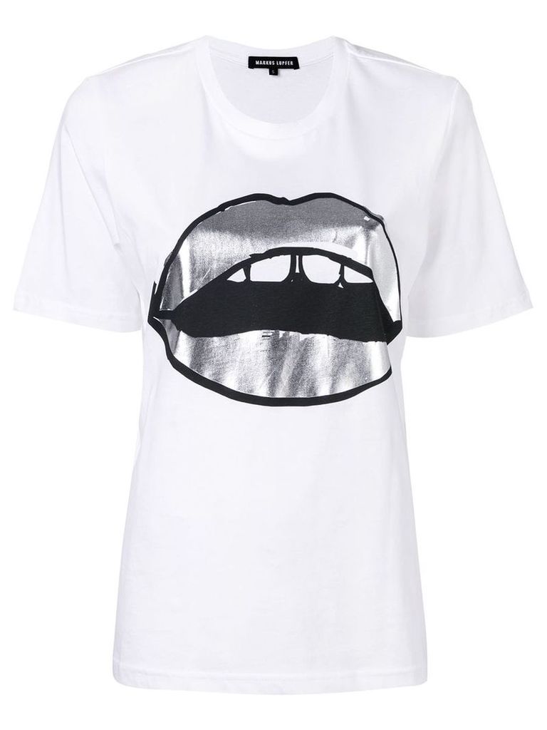 Markus Lupfer Lara Lip metallic T-shirt - White