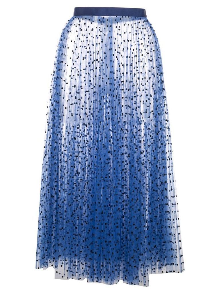 Khaite dotted tulle skirt - Blue