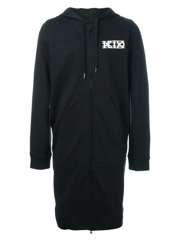 KTZ long zipped hoodie - Black