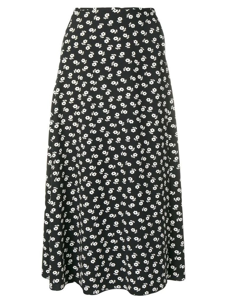 Alexa Chung floral midi skirt - Black