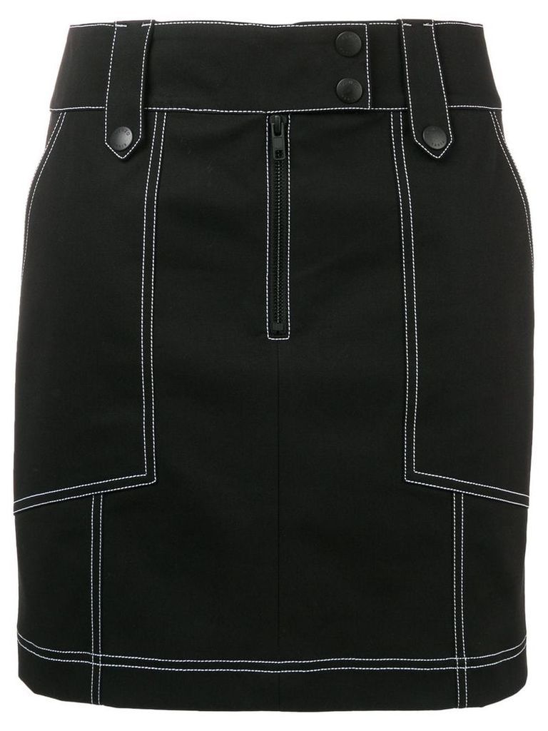 Kenzo contrast stitch mini skirt - Black