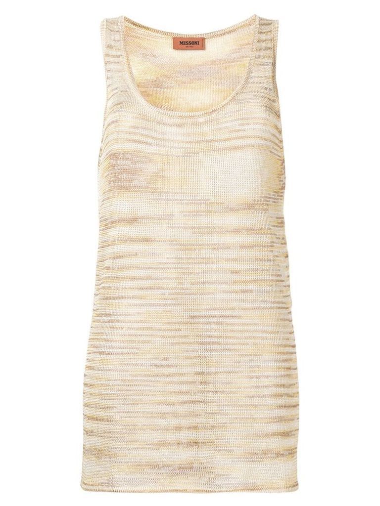 Missoni flared knitted top - NEUTRALS