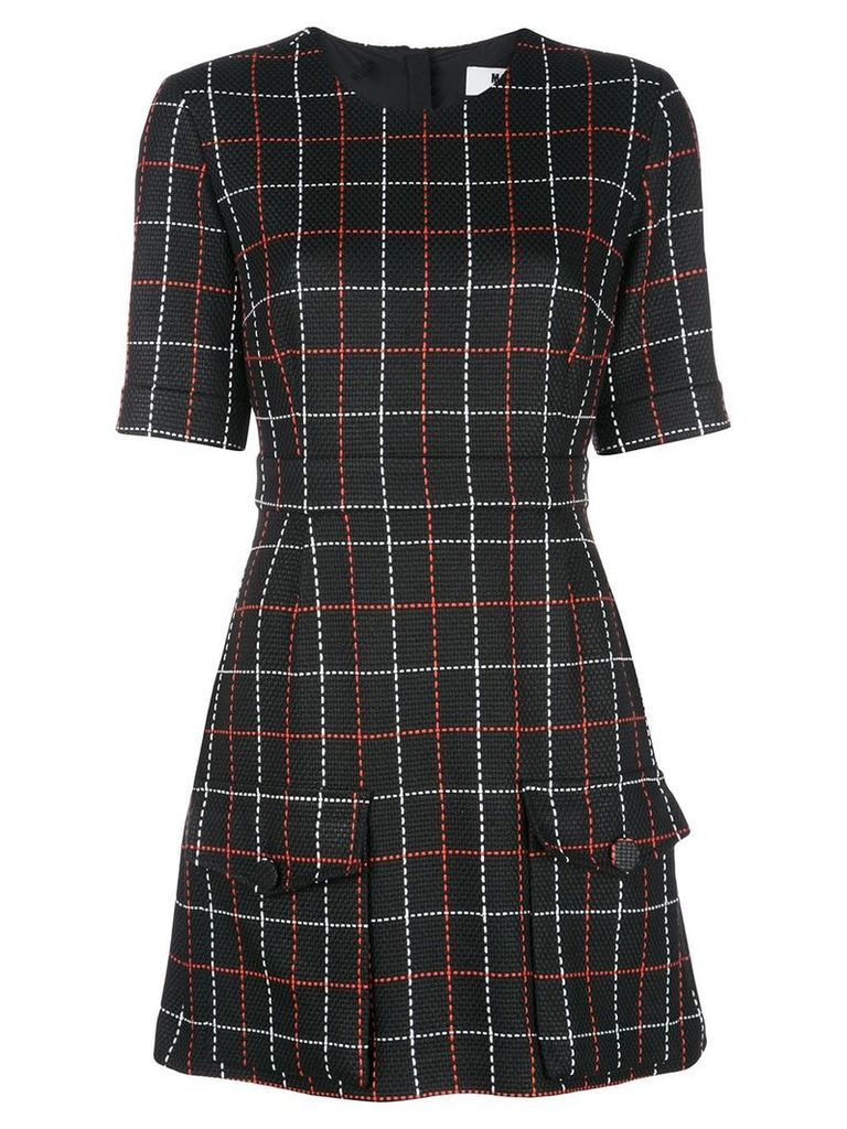 MSGM stitch check short dress - Black